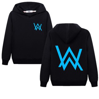 เสื้อมีฮู้ด Alan Walker เรืองแสงส่องสว่างในเสื้อแจ็คเก็ตมีฮู้ดสเวตเตอร์สีเข้ม