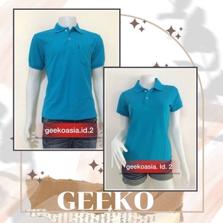 เสื้อโปโลกวาง Geeko แท้100% ชาย/หญิง ID2 สีฟ้าอมเขียว