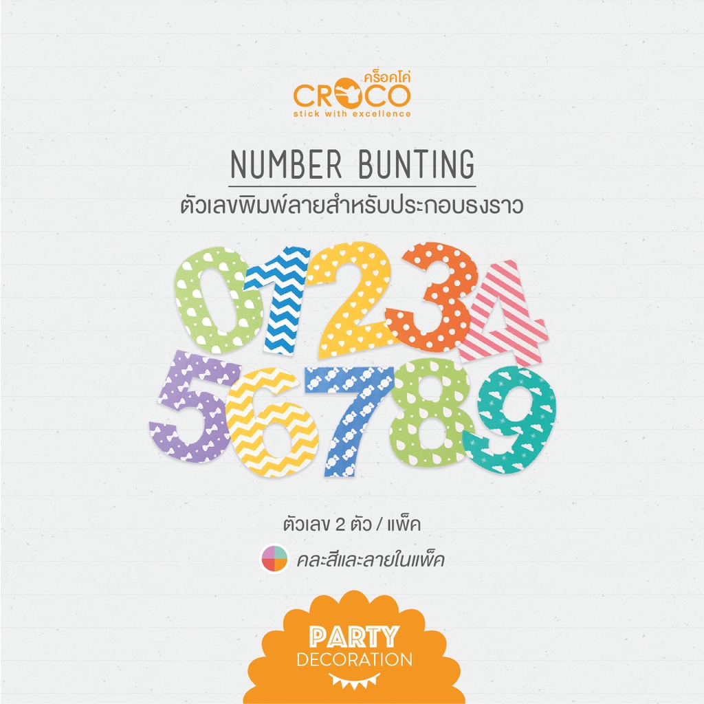 CROCO ธงราวตัวเลข บรรจุ 1 ตัว (BTN)
