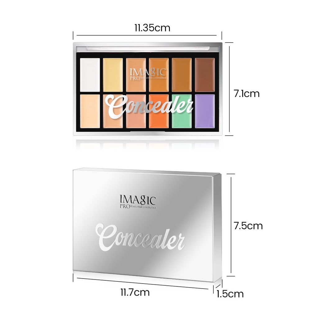 Imagic คอนซีลเลอร์ให้ความชุ่มชื้น ปกปิดรอยคล้ํา รอยสิว รอยขาด รอยควัน แต่งหน้า เต็มหน้า 12 สี - รูปที่ 6