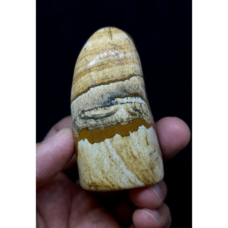 🦋 #Jasper ฟรีฟอร์ม สวยๆ ทรงตั้งโต๊ะได้🌟 Picture Jasper หรือ Landscape Jasper ขนาด 146 กรัม / 7×3.5×3