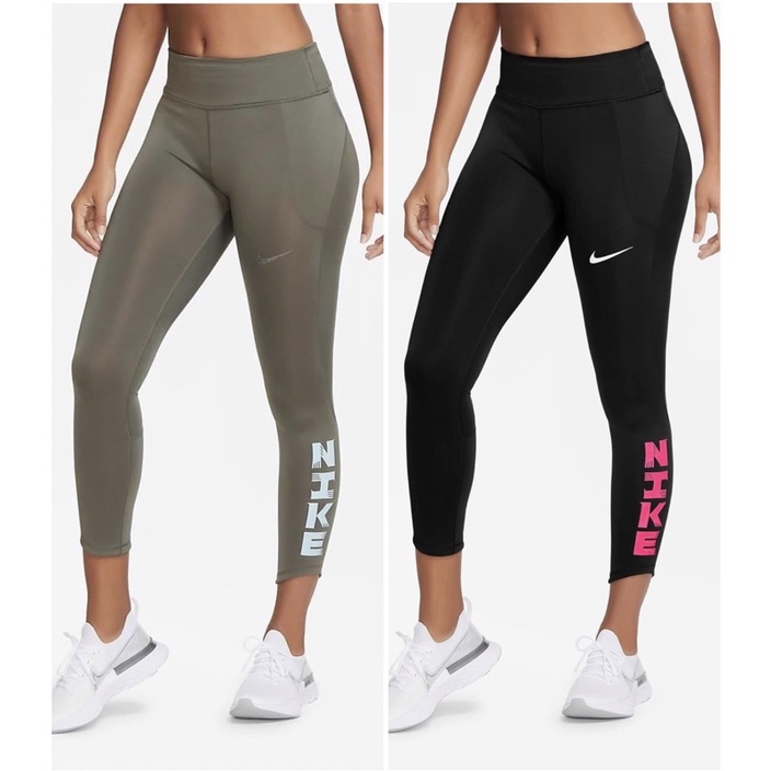 กางเกงวิ่งหญิงแบบรัดรูป NIKE WOMEN ICON CLASH 7/8 Running