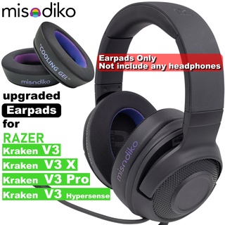 Misodiko เบาะหูฟัง แบบเปลี่ยน สําหรับ Razer Kraken V3 X Pro Hypersense Gaming Headset