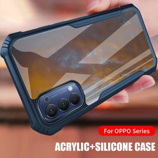 Acrylic Anti-fall Shock-proof Phone Case For Oppo Reno 5 A16K A15S A33 A32 A53S A52 A92 A72 A73 A36 A96 A54S A17 A3S A5S A12E A94