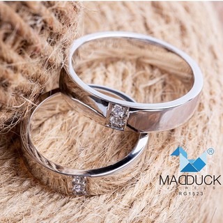 Madduckjewels แหวนเงินแท้ เพชร CZ ชุบโรเดียม RG1523-RG1523