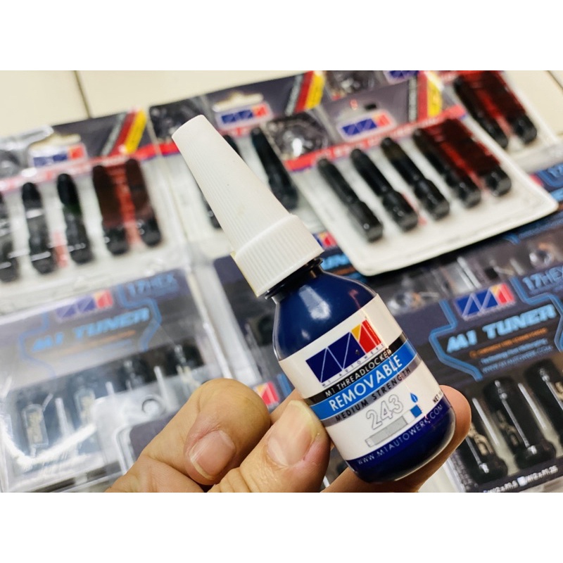 น้ำยา กันคลาย M1 THREADLOCKER 243 กาว ล็อคเกลียว กันน็อตถอน กันน็อต คลาย เกลียว ความหนืดสูง สำหรับรถยนต์ กันน็อตคลาย