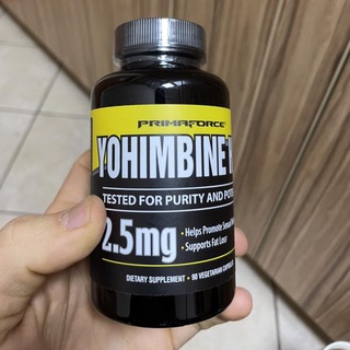 Yohimbine HCl 2.5 mg 90 Vegetarian Capsules - Primaforce โยฮิมไบน์