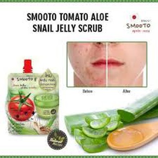 Smooto Tomato Aloe Snail Jelly Scrub 50 ml.