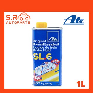 ATE น้ำมันเบรค น้ำมันคลัช เอเต้ SL6 DOT4 ขนาด 1 L ทนความร้อนสูง