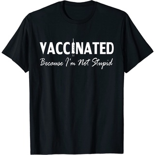 เสื้อยืดสีขาวเสื้อยืดแขนสั้น พิมพ์ลาย Im Not Stupid Vaccine แฟชั่นฤดูร้อน คุณภาพสูงS-4XL