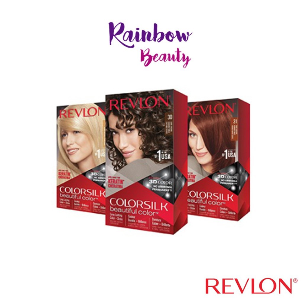ยาย้อมผม ครีมเปลี่ยนสีผม สีย้อมผม RainbowBeauty99: Revlon Colorsilk Beautyful Color  คัลเลอร์ซิล บิว