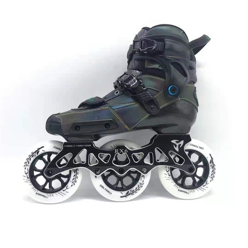 โรลเลอร์สเกต Carbon Fiber 3 Wheels RX6 Inline Seed Skating Sneaker for ...