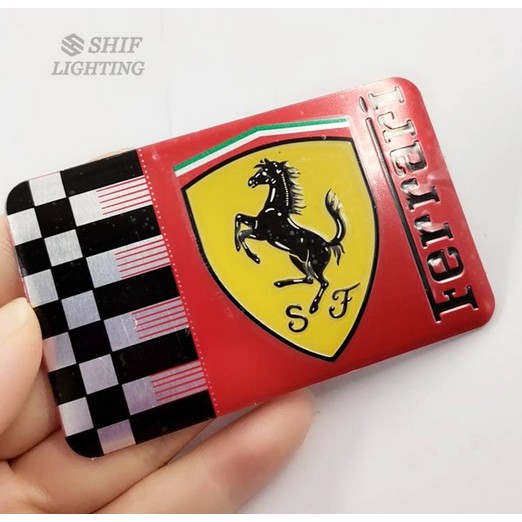 Aluminum New SF Horse Ferrari Logo Car Auto Decorative Emblem Badge Sticker Decal For FERRARI