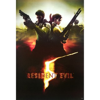 โปสเตอร์ เกม Resident Evil 5 バイオハザード5 (2009) POSTER 24”x35” Inch Games Series Third-Person Shooter