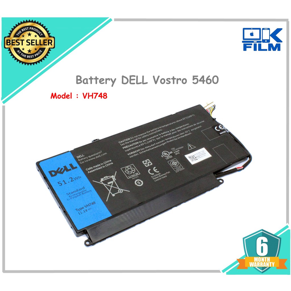 แบตเตอรี่แท้ VH748 DELL Vostro 5460 5470 5480 5560