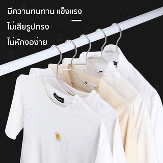 ไม้แขวน  ไม้แขวนเสื้อสแตนเลส ยาว39ซม. สูง19ซม. 1เเพ็ค มี10ชิ้น