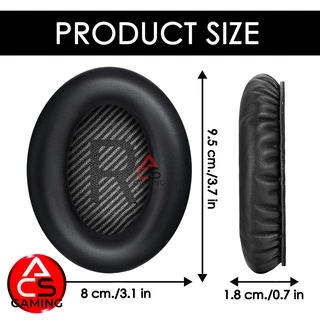ACS (A1) ฟองน้ำหูฟัง Bose (หนังสีดำ/ดำ) สำหรับรุ่น QC2, QC15, QC25, QC35 I, QC35 II, AE, AE2, AE2i, AE2w