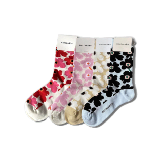 Verve - ถุงเท้าตัวอักษร marimekko falls collections จาก Outlet ญี่ปุ่น socks genuine products 100% ship from Bangkok