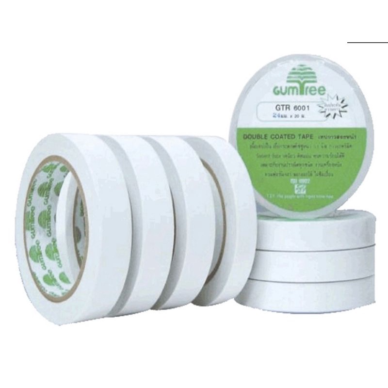 เทปเยื่อกาว 2 หน้าบาง ยี่ห้อ GUM TREE หน้ากว้าง 5 มิล