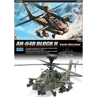 โมเดลเฮลิคอปเตอร์ Academy Model 1/72 AC12514 AH-64D BLOCK II "EARLY VERSION"