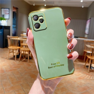 เคส Realme C35 แบบใหม่ ป้องกันเลนส์ 6D ชุบ ซิลิโคนนิ่ม เคสโทรศัพท์