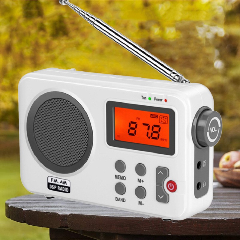 Antenna Digital Radio AM FM Portable Radio with Lcd Display Alarm Clock ...