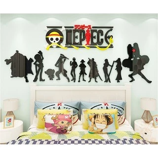 One Piece โปสเตอร์สติ๊กเกอร์ติดผนัง 3d สามมิติการ์ตูนอะนิเมะการ์ตูนลูฟี่สติ๊กเกอร์ตกแต่งห้องนอนเด็กหอพักสติ๊กเกอร์หอพัก