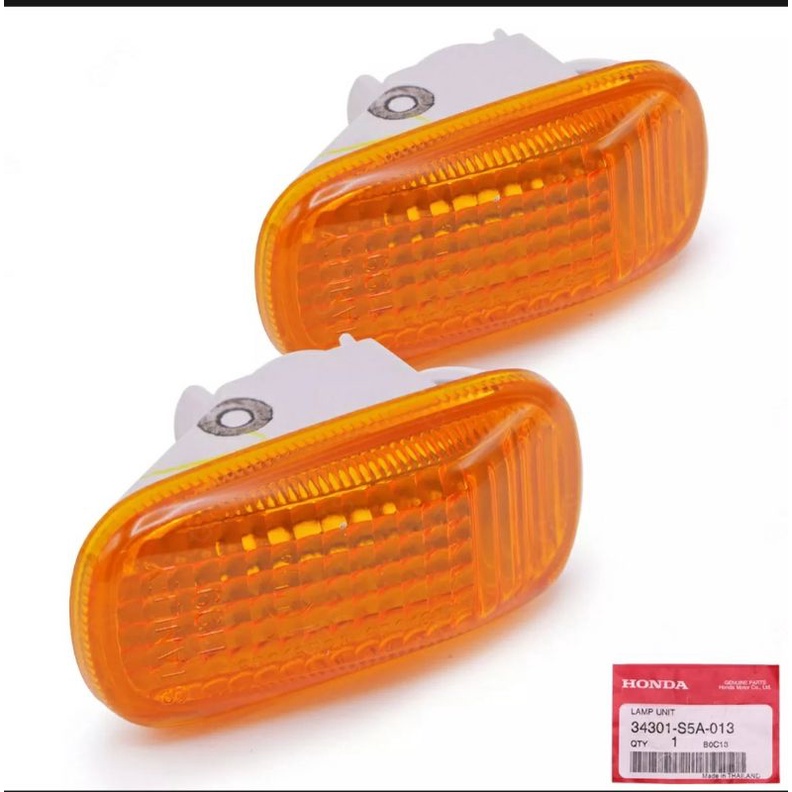 ไฟเลี้ยวแก้มส้ม แท้! Honda.Jazz.Ge.Gk 06-22/City.Mc.Gm6 08-22/Brio/Civic.ES.FD/Accord.03-07/Stream.02-06/Crv.gen2 1คู่