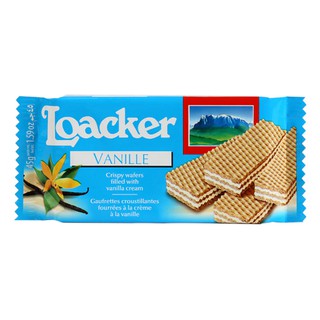 ล็อคเกอร์เวเฟอร์วานิลลา 45กรัม Loacker wafer vanilla 45g.