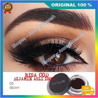 [BISA COD] PROMO! Foccalure Eyebrow Cream Waterproof Eyebrow Gel Ebony 100% ASLI