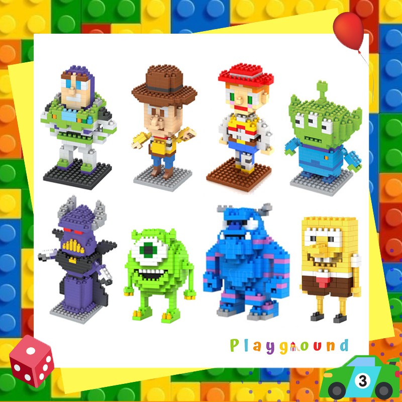 ตัวต่อ นาโน การ์ตูน เซ็ท 1 Nanoblock Cartoon Size M Set 1