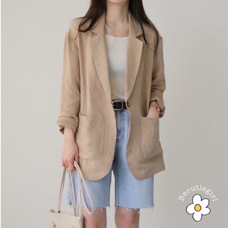 Brown blazer❗️ลดเหลือ 349 ใส่โค้ด WYNZFG 🧀 เบลเซอร์สีน้ำตาล สูทผู้หญิง Becutiegirl