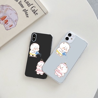 pig watering เคสไอโฟน 14 pro max iPhone 7 8 7plus 8Plus Se2020 8พลัส เคส 11 12 13 pro case X Xr Xs Max cute phone cover