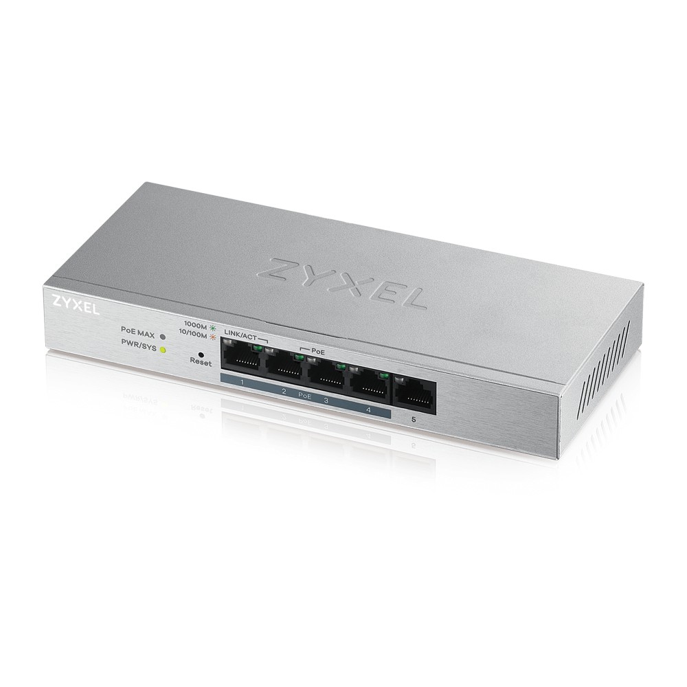 ZYXEL 5-Port GS1200-5HPV2 Web Managed PoE Gigabit Switch