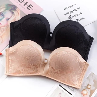 เสื้อเกาะอก ลูกไม้เซ็กซี่ ชุดชั้นในสตรีไร้ตะเข็บ Push Up Ladies บราล่องหน