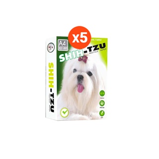 Shih-Tzu Green กระดาษถ่ายเอกสาร A4 80gsm. 450 แผ่น จำหน่าย 5 แพค