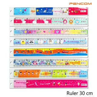 Pencom ไม้บรรทัด 30 ซม. การ์ตูน Ruler 30 cm. cartoon