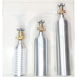 ถังคาร์บอนไดออกไซด์ CO2 อลูมิเนียมขนาด 1-3 ลิตร (ถังใหม่พร้อมก๊าซ)