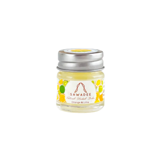 SAWADEE Orange&Lime Aroma Balm 8 g อโรม่าบาล์มกลิ่นส้มและมะนาวสกัดแท้ขนาด 8 กรัม ซึมง่ายไม่เหนอะหนะ สูตรเย็น ใช้ดมและทา