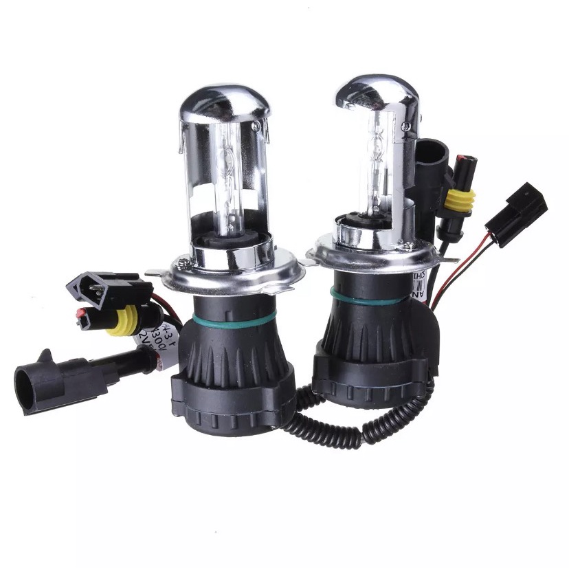 pl_led หลอดไฟ XENON HIDไฟหน้ารถยนต์เฉพาะหลอด 1คู่ 2ชิ้น ขั้วH4-H/L มีค่าสี 4300K 6000K 8000K 10000K 12000Kให้เลือก