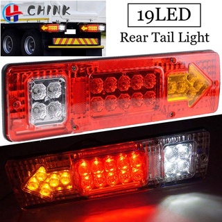 chink ไฟท้ายรถบรรทุกรถพ่วงรถ rv atv 19 led กันน้ําสีขาวสีแดง 12v 24v 1 ชิ้น