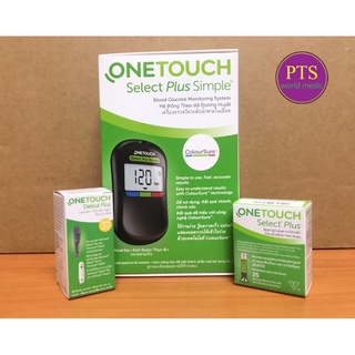 เครื่องตรวจน้ำตาล OneTouch รุ่น Select Plus Simple (แถมแผ่น 25 + เข็ม 25) (อเมริกา)