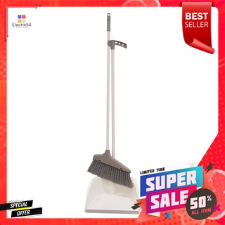 ชุดไม้กวาดพร้อมที่โกยผงขอบยาง ACCO YJ-1849 IV 10 นิ้ว สีเบจBROOM SET ACCO YJ-1849 10" IV BEIGE