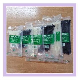 Bandex เคเบิ้ลไทร์ Cable Tie Nylon ไนลอน เข็มขัดรัดสาย ขนาด 4" 6" 8" CT-100-2C CT-150-3C CT-200-3C ออกใบกำกับภาษีได้