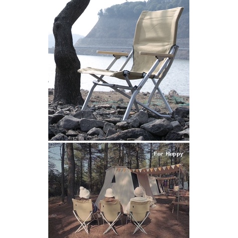 เก้าอี้พับ Low Chair ยี่ห้อ TNR Camping โครงสร้างอลูมิเนียม ผ้าแคนวาส พร้อมกระเป๋าจัดเก็บ