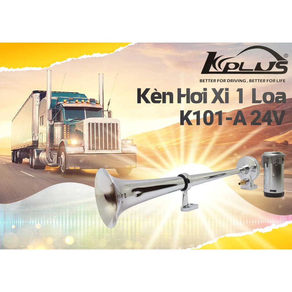 KPLUS K101-A 24V Truck Air Horn 1 Speaker (ประแจและมอเตอร์)