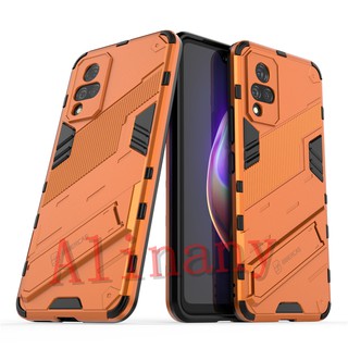 เคส Vivo V21 5G Case Shockproof พลาสติกแบบแข็ง Armor Kickstand Phone Casing Vivo V21 VivoV21 Back Cover