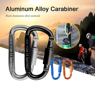 พวงกุญแจ พวงกุญแจคาราบิเนอร์  Aluminum Alloy D-ring Locking 8# พวงกุญแจรถ มอเตอร์ไซด์ รถยนต์ พวงกุญแจ สำหรับกิจกรรมกลาง