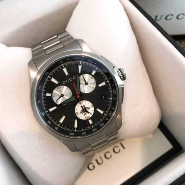 นาฬิกาข้อมือ GUCCI Chronograph Black Dial Men's Watch YA126267  44 mm
 1