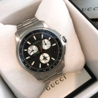 นาฬิกาข้อมือ GUCCI Chronograph Black Dial Mens Watch YA126267  44 mm
 1